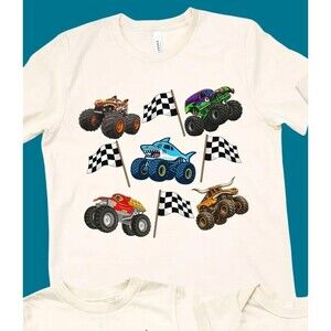 Monster Truck Shirt Kids Family Matching Racing Tee